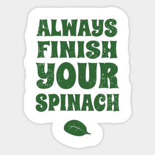 Always Finish Spinach Veggie Sticker